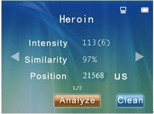 صفحه نمایش رنگی صفحه نمایش Detector مواد مخدر برای هروئین، کوکائین، تشخیص مورفیا